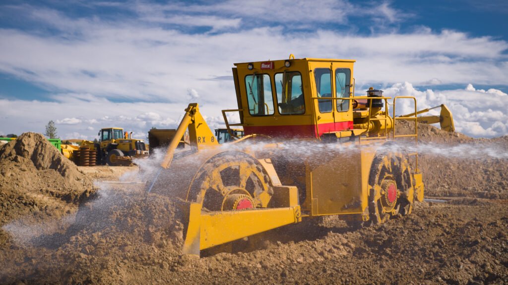 Heavy equipment on job site